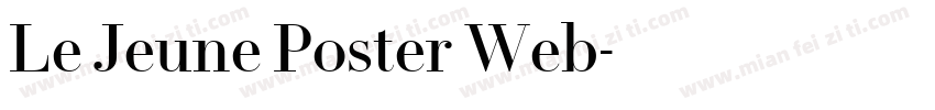 Le Jeune Poster Web字体转换